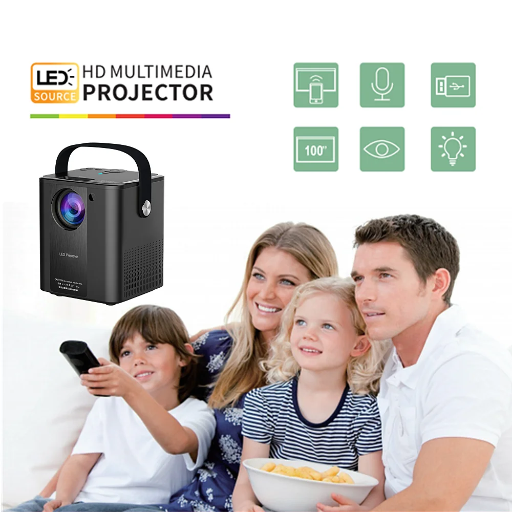 Salange P500 Portable Projector for Outdoor Movies Led Projector for Home Theatre Proyector Suport 1080P Full HD 3D Video Beamer