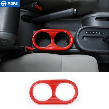 

MOPAI Red Car Interior Front Cup Holder Decoration Cover Sticker for Jeep Wrangler JK 2007 2008 209 2010 Accessories
