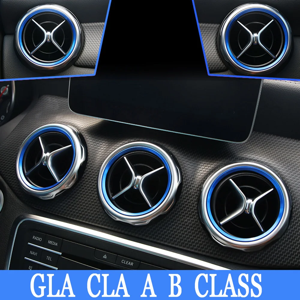 Автомобиль AC Вентиляционное кольцо наклейка для Mercedes benz GLA класс X156 GLA200 GLA220d GLA250 выход кондиционера декоративное покрытие