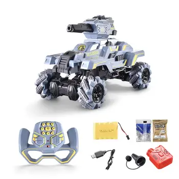 

LeadingStar 1:10 RC Tank 2.4GHz Off-Road Vehicle Brushed Engine Remote Control Stunt Car Kids Gift