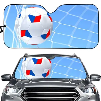 

INSTANTARTS Soccer Ball Prints Front Windshield Sunshade Protect Car Interior Universal Car Windshield Sun Shade Car Sun Shade
