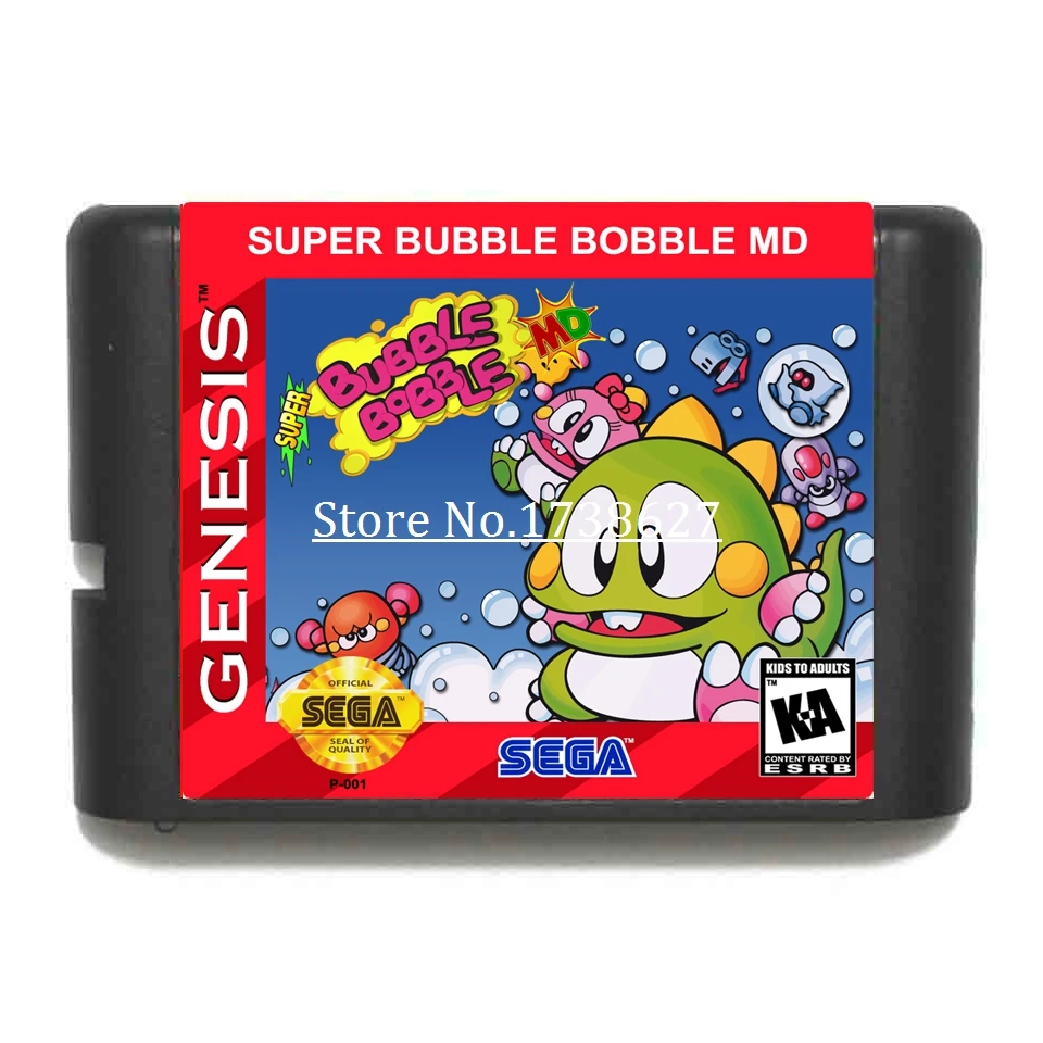 Super Bubble Bobble 16-битный игровой Картридж для консолей Sega MegaDrive & Genesis System |