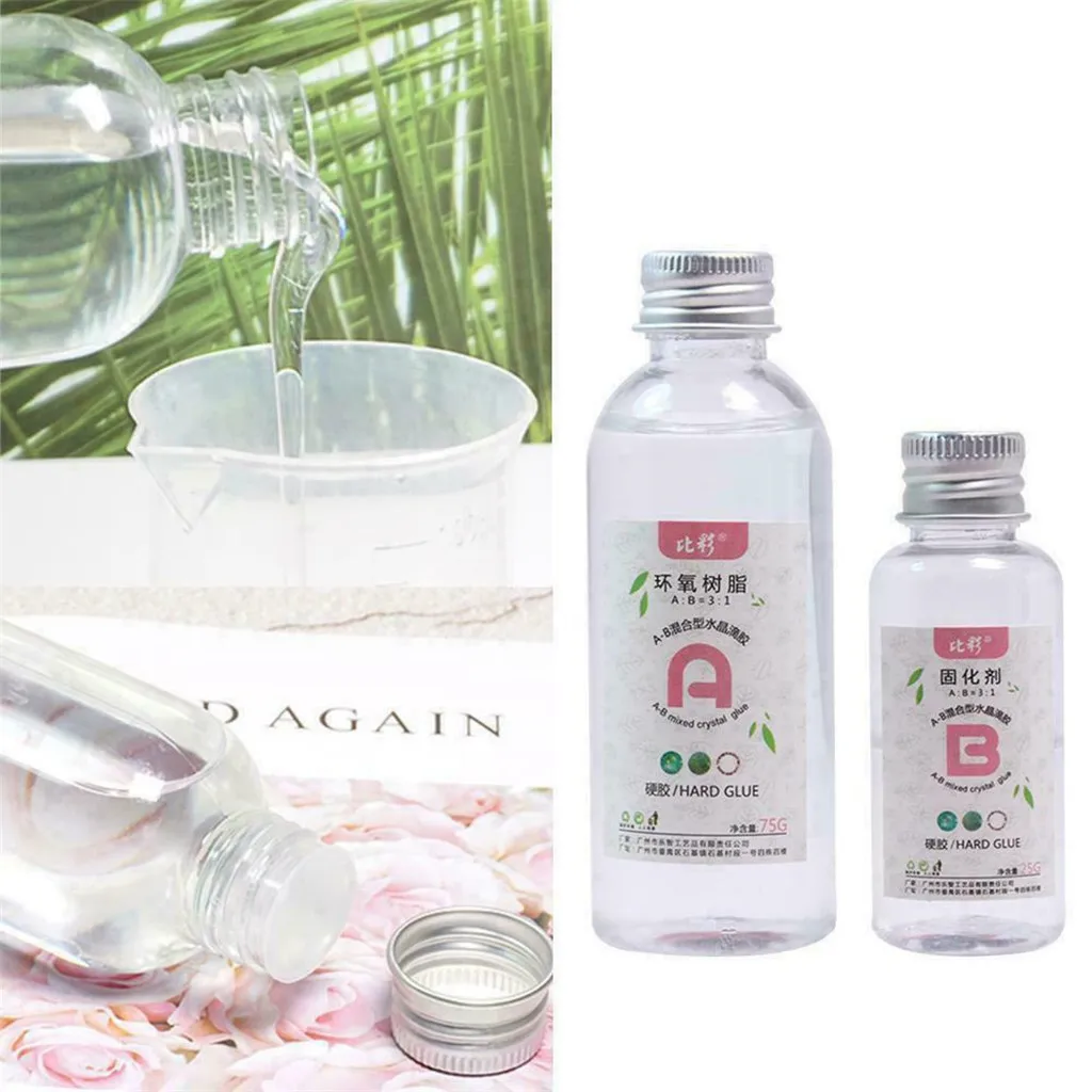 Jewelry Making Resin Epoxy Ab Crystal Glue High Adhesive Solvent Resistance Anti-yellow Accessories Tool Transparent Mixed Clear |
