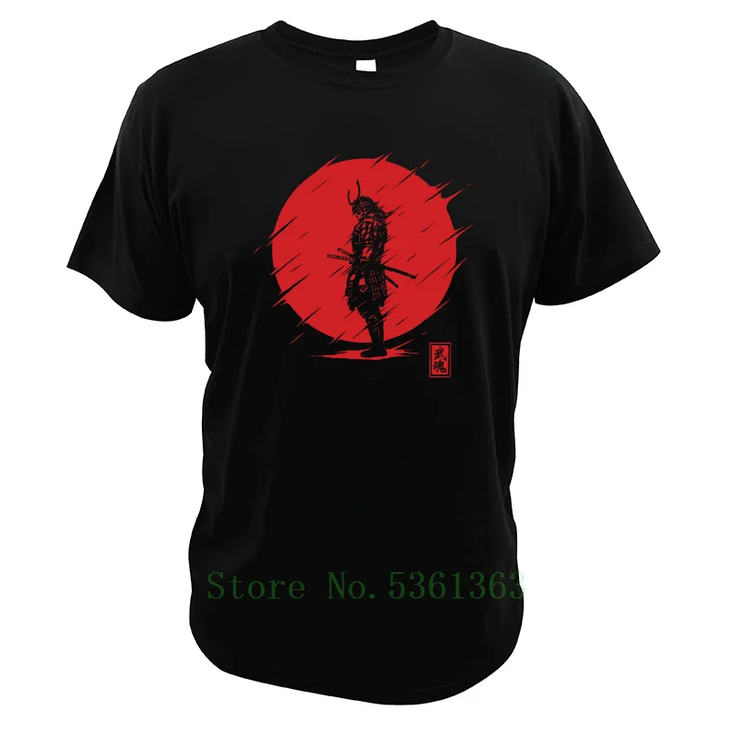 Samurai t-shirt Warrior High Quality Harajuku Digital Tees Print Cool Japanese t shirt Funny O-Neck mens letters |