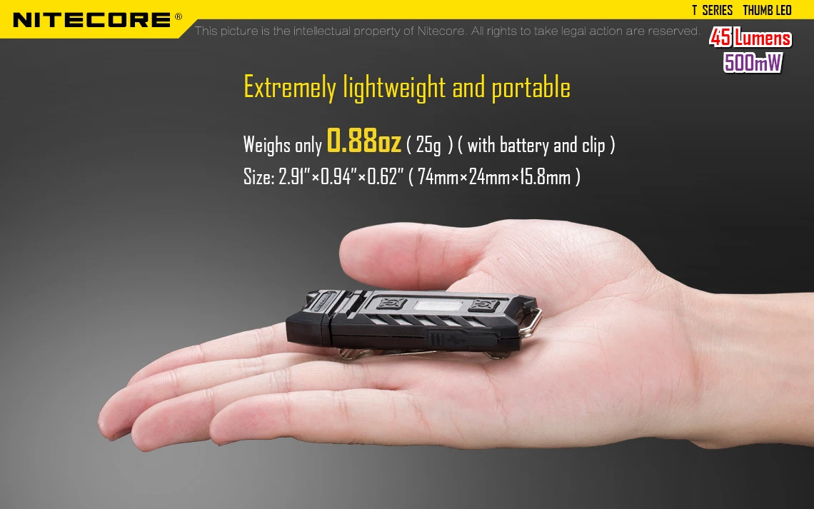 Branco + Vermelho + uv Acampamento ao ar Original Nitecore Polegar Keylight Recarregável Luz Leds Útil Versátil Tiltable Worklight Livre Edc Leo 7 + vermelho + uv luz leds útil