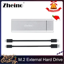 Zheino мини внешний SSD M.2 2280 128 ГБ 256 ГБ 512 Гб Тип C портативный SSD Внешний USB3.0 жесткий диск с 2 кабелями для ПК или телефона
