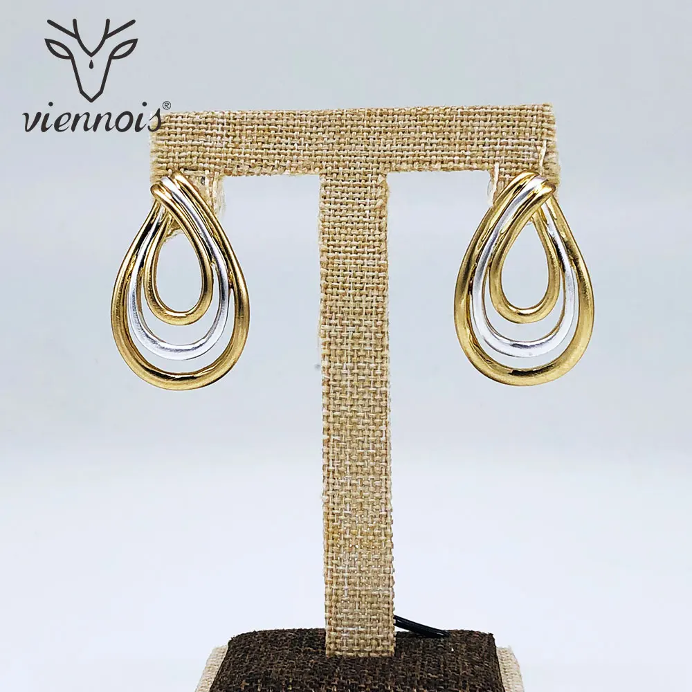 Viennois серьги-гвоздики для женщин, разноцветные геометрические женские серьги с кристаллами