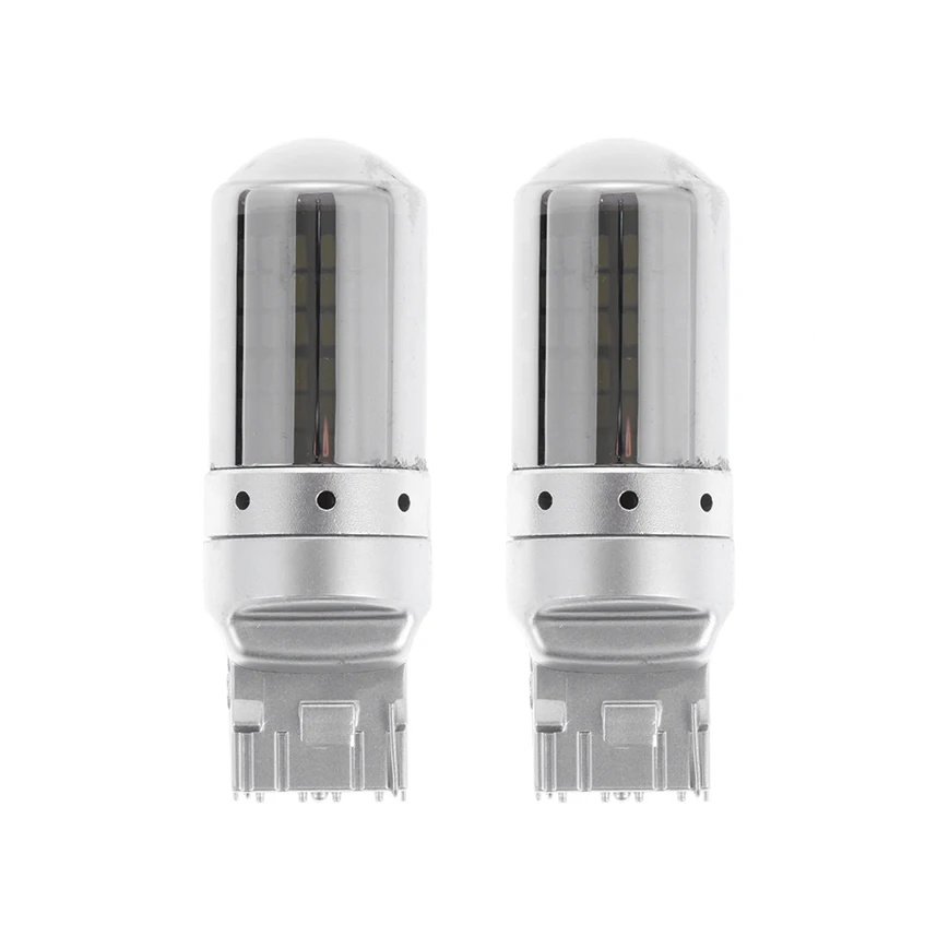 2 шт., автомобильные поворотные сигнальные лампы, тормозные лампы с 144 SMD 3014 Светодиодный фонарь, без ошибок, без гипер-вспышки 7440 T20 W21W