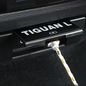 

Car Rear USB Protective Cover Protective for Tiguan L 2017 2018 2019 2020 Interior Accessories