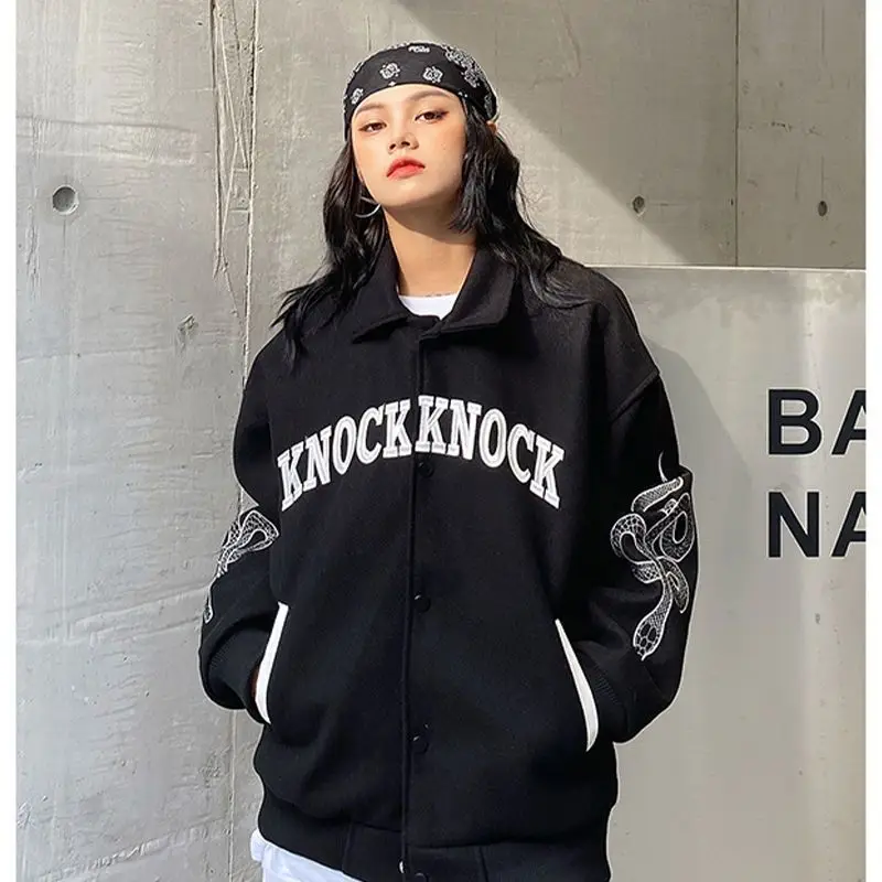 New baseball uniform men's Korean trendy fashion jacket casual high street  all-match handsome varsity jacket unisex hip hop top