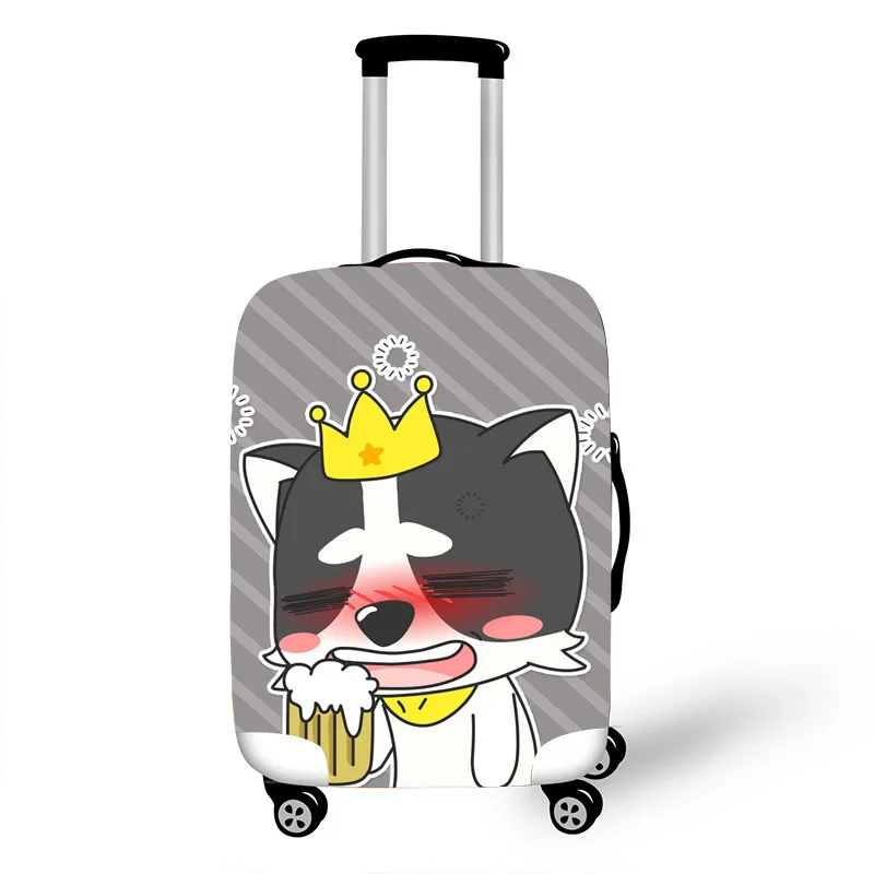 Kawaii Animal Women Luggage Case Protective Cover Waterproof Thicken Elastic Suitcase Case Apply 18-32 Inch Travel Accessories - Цвет: 14