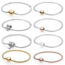 PDB SL 23 925 пробы серебряные оригинальные браслеты для женщин Шарм Diy браслет не выцветает Высокое качество 1:1 шаблон