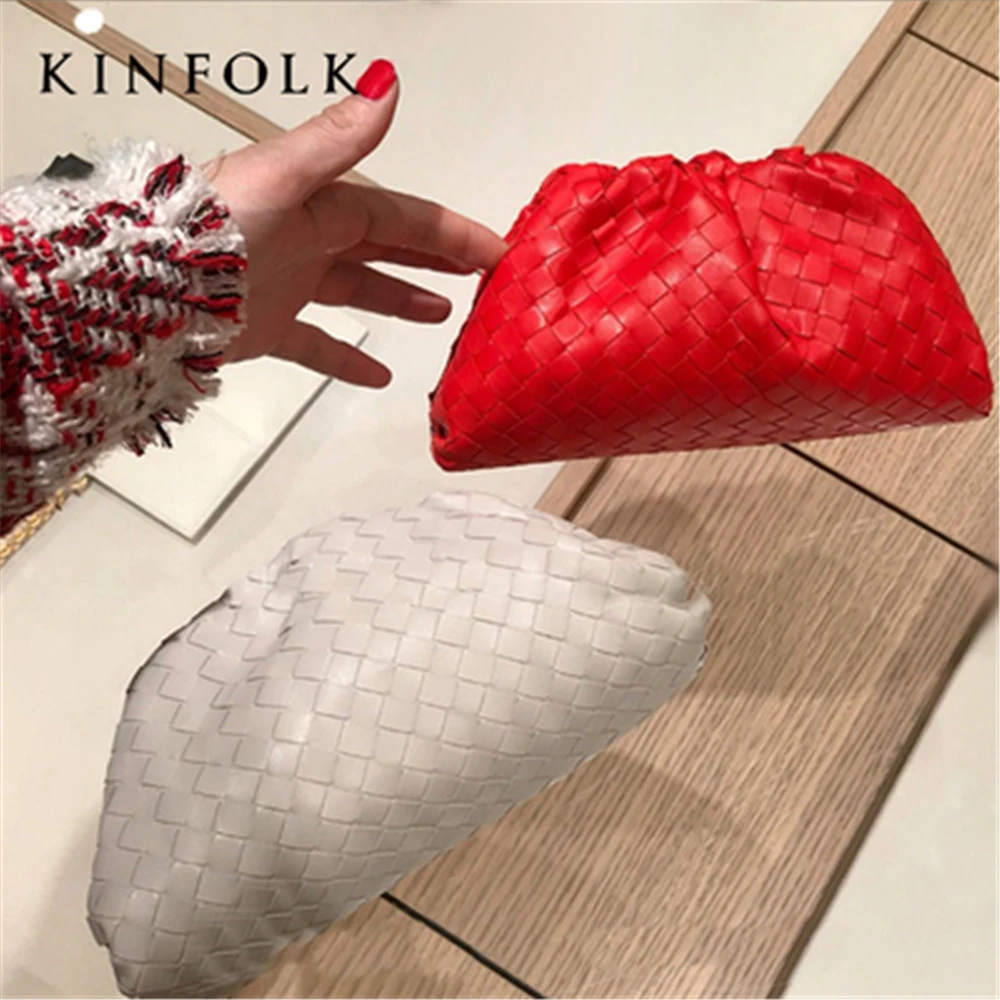 

2019 New web celebrity cross-body bag with one shoulder and one hand with the bag woven with the same style women bags