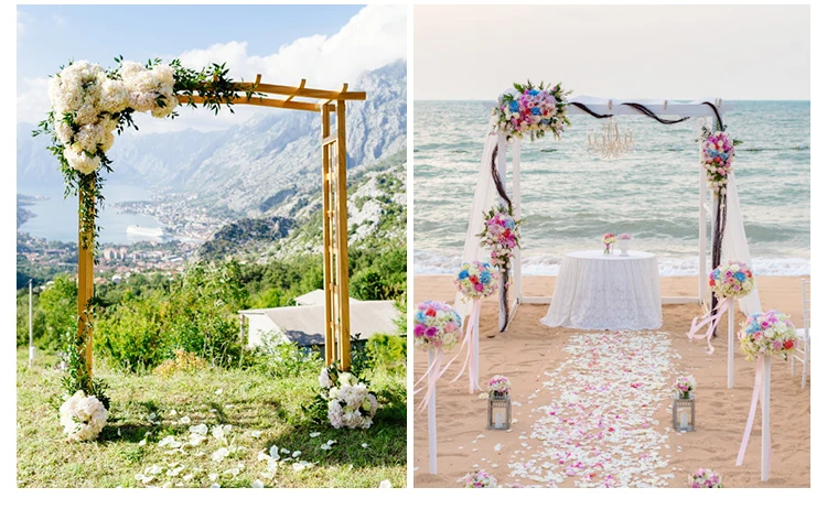 JAROWN Wedding Fake Flower Floral Arch Window Triangular Flower Row Flower Wall Hotel Wedding Stage Background Decorative Flores (4)