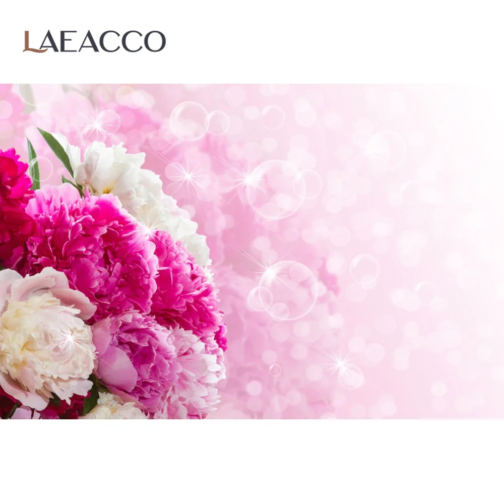 Laeacco Pink Spring Blossom Flowers Rose Polka Dots Light Bokeh Baby Newborn Photography Background Photo Backdrop Photocall Background Aliexpress