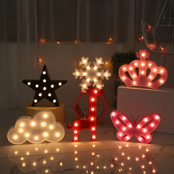 

New Style Waterproof Led Unicorn Heart Night Light Ornaments 2 Color Available Wall Bookcase Babyroom Holiday Decoration Present