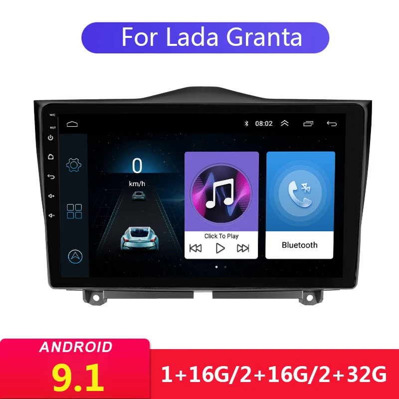 

9" 2G+32G 2 Din Android 9.1 Car Radio Multimedia Video Player for Lada Granta 2018 2019 Autoradio GPS Navigation Bluetooth Wifi