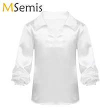 Дети Мальчики балетная рубашка атласная отделка латинские танцевальные костюмы с длинным рукавом распространение воротник без застежки танцевальных тренировок экзамен для выступлений на сцене