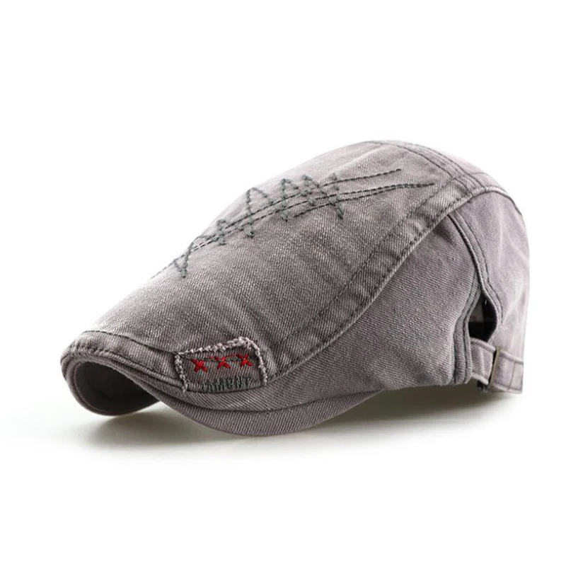 JAMONT, Мужская осенняя и зимняя шапка, мужской берет Gorras Planas, шапка для улицы, теплая, плоская подошва, шляпа для гольфа, хлопковый берет, солнцезащитный козырек - Цвет: AS SHOWN