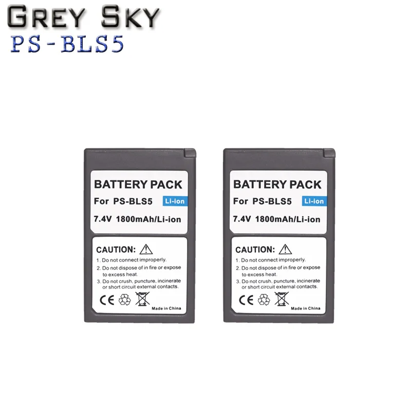 2 battery 1800 мА/ч, PS-BLS5 BLS-5 BLS5 BLS-50 BLS50 Батарея для Olympus PEN E-PL2, E-PL5, E-PL6, E-PL7, E-PM2, OM-D E-M10, E-M10 II, Stylus1 - Цвет: 2 battery