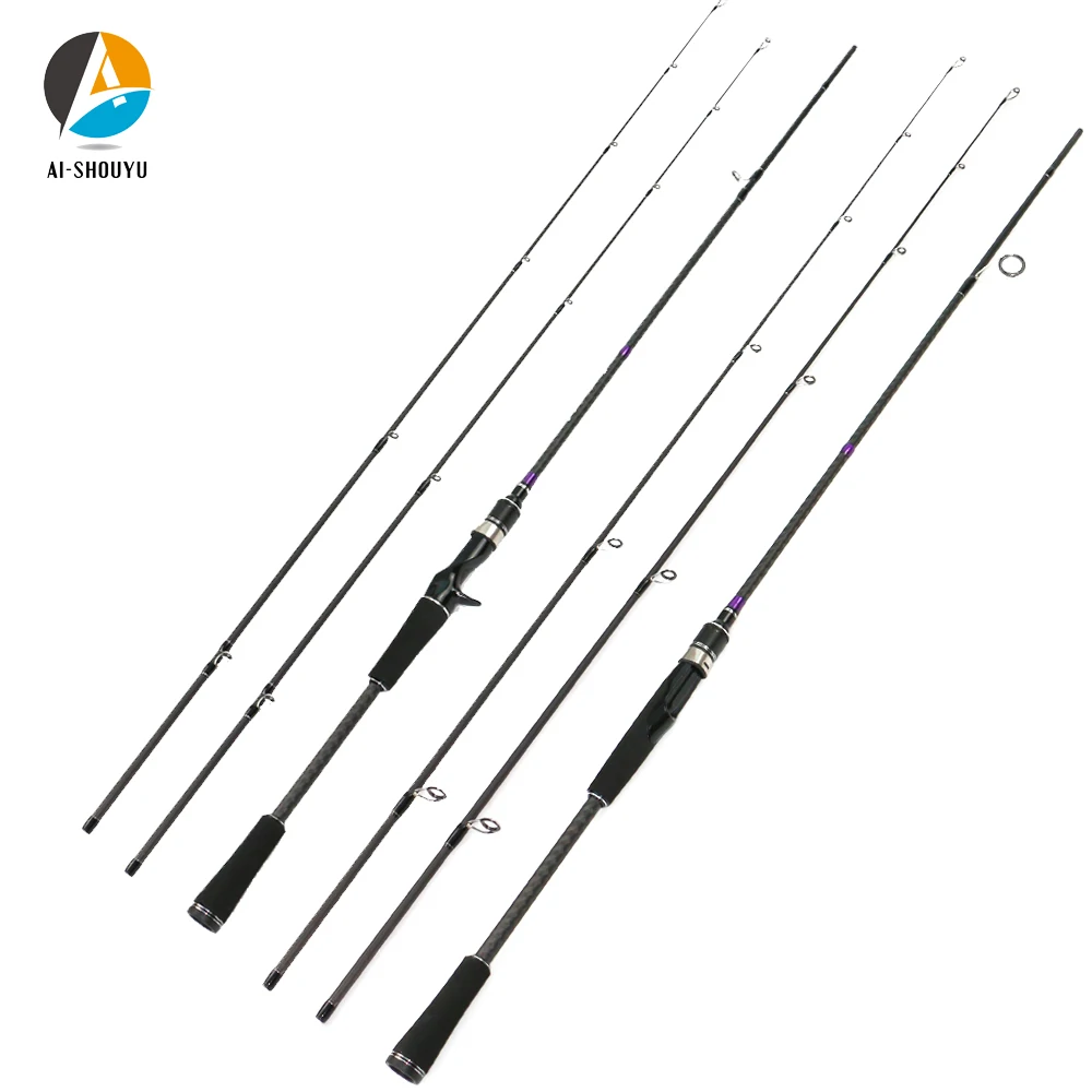 

AI-SHOUYU NEW 2.1m Fishing Rod 2 Tips ML/M/MH Power 2 Sections Carbon Rod 7-20g Spinning Casting Rod Fishing Tackle