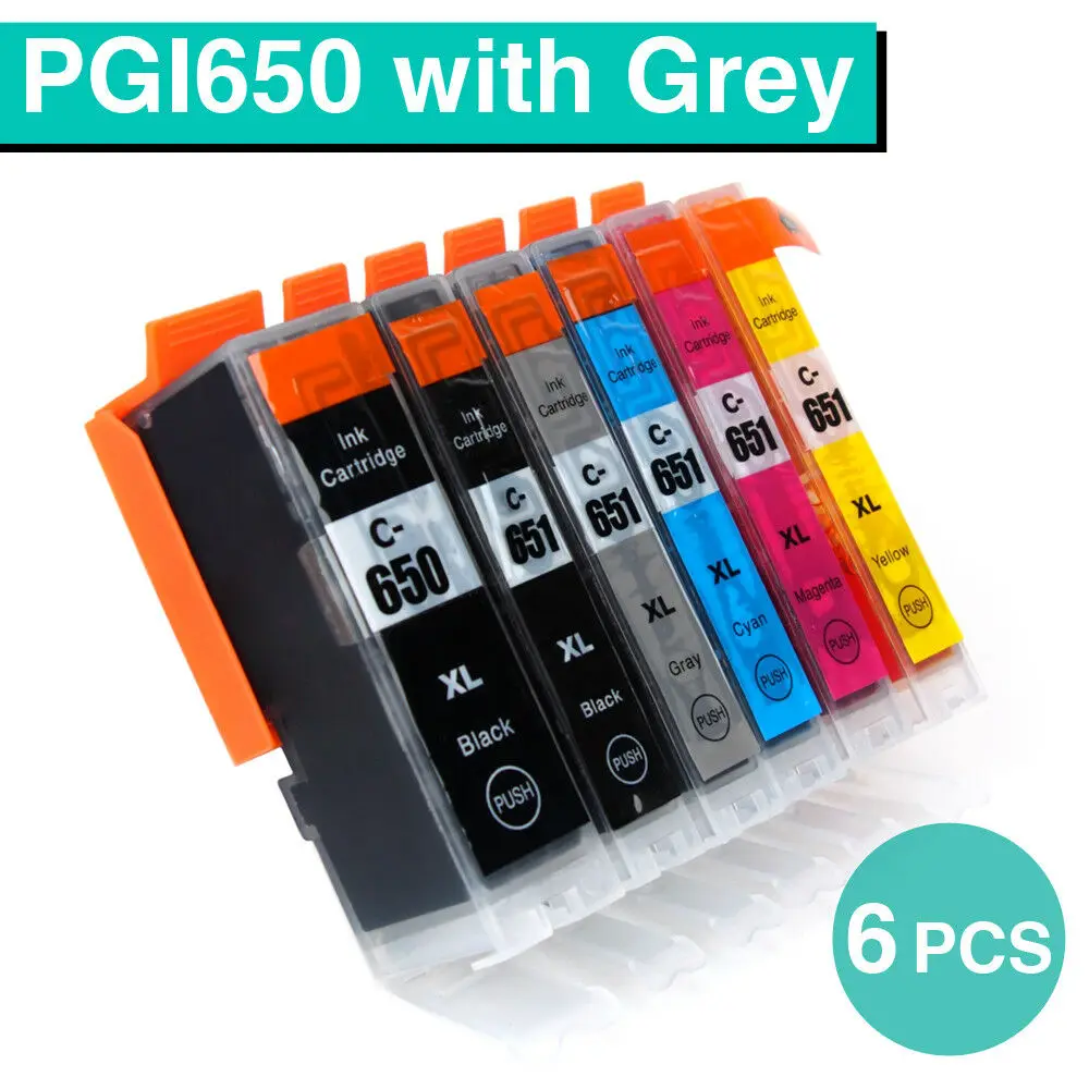 6PK совместимые чернильные картриджи PGI650 XL CLI651 XL для Canon Pixma MG5660 MG6660 принтер