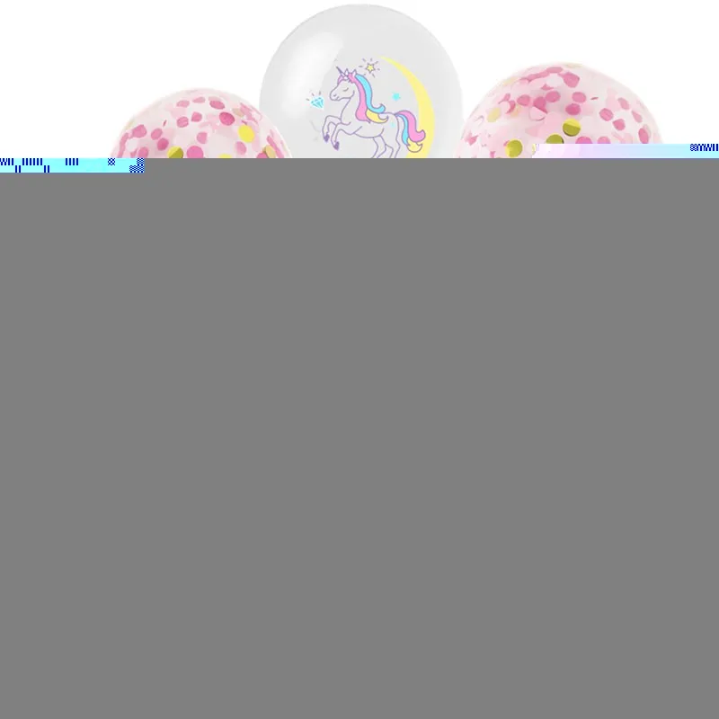 5 White 5 SequinS 10 шт. 12 дюймов Единорог воздушный шар "Конфетти" Набор для дня рождения, вечеринки, свадьбы, украшения для детского душа, вечерние принадлежности с единорогом - Цвет: 5 White 5 SequinS
