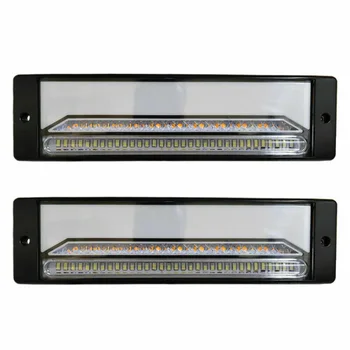 

2pcs LED Parking Taillight Lamp Beads 12Inch Waterproof Trailer Truck Turn