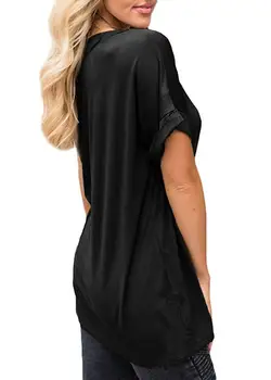 

Womens V Neck Short Sleeve Shirts Cotton Casual Short Cotton Three Quarter