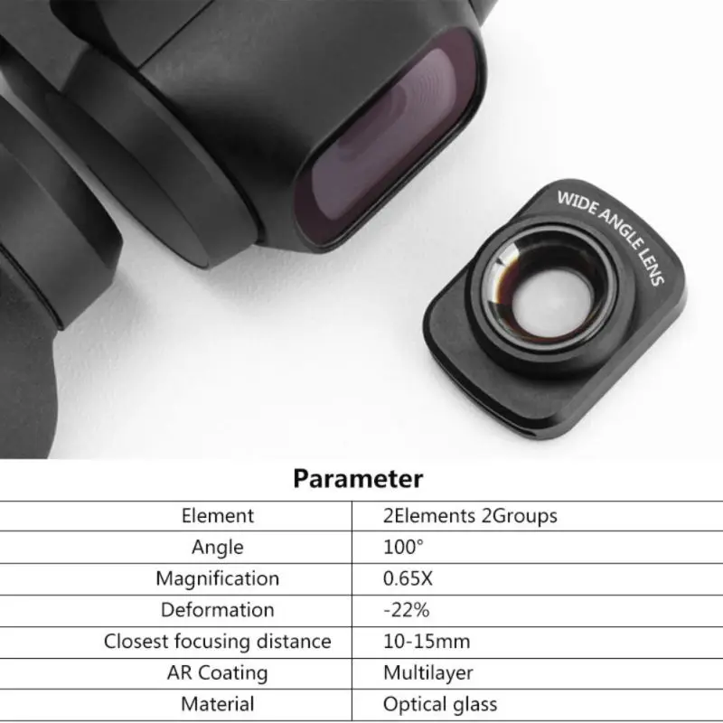 0,65 X Магнитный широкоугольный объектив для DJI Osmo Карманный объектив камеры