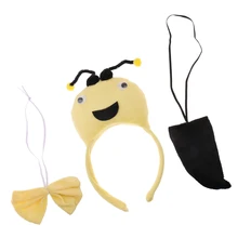 חג המולד בנות בני עניבת פרפר סרט זנב ערכת Bee תלבושות סט מסיבת קוספליי תמונת Props מצחיק ראש ללבוש(China)