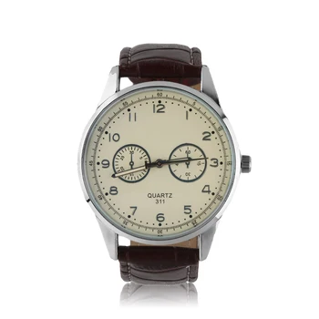 

Fashion Casual Style Blue Light Ray Glass Dial Watches New Business Quartz Leather Analog Watches for Men Male New Hot Selling