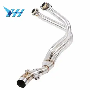 

TKOSM Modified Motorcycle Stainless Steel Middle Exhaust Pipe Connect Pipe Case For Kawasaki ER6N Full Exhaust