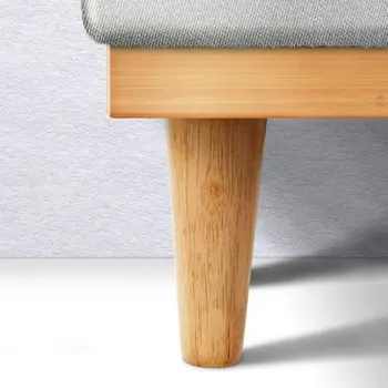 

4 Pcs/lot Wooden Sofa Legs Feet Slanting Straight Coffee Table Furniture Level Feets with Metal Plates Cabinet Legs Multi-size