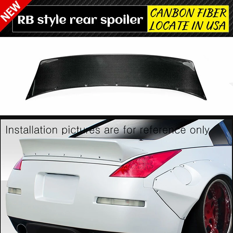Carbon Rear Trunk Spoiler For Nissan 350z Z33 Rb Version 2 Wing Lip