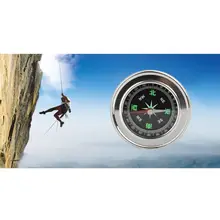 6 см/2,3" Компас из нержавеющей стали, водонепроницаемый Карманный размер, снаряжение для кемпинга, аксессуар для выживания M7DC