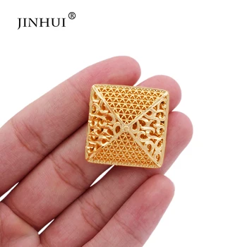 

Rings for women 24K luxury gold color ring Dubai party bride wedding ring jewelry African wife gifts Lovers ring resizable size