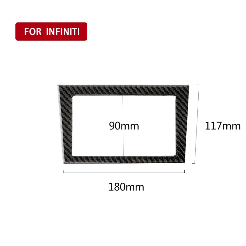 Car styling Carbon Fiber Sticker GPS Navigation screen Frame Sticker Trim For Infiniti Q50 Q60