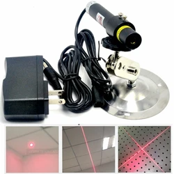 Módulo de diodo laser vermelho, foco ajustável, 648nm, 650nm, 50mw, ponto/linha/cruz, 16x120mm, com adaptador e montagem do dissipador de calor