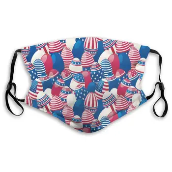 

Unisex Half Face Mouth Mask Face Masks Anti-Dust Face Windproof Ski,Traditional Easter Eggs With American Flag Pattern Ancient
