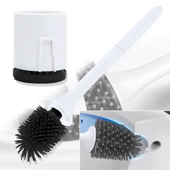 

Home TPR Toilet Brush Rubber Head Holder Cleaning Brush For Toilet Wall Hanging Household Floor Cleaning Bathroom Accessories