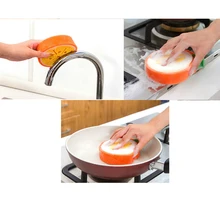 Милая форма в виде фруктов толстая губка для мытья посуды Кухня Ванная комната аксессуар сильное обеззараживание кухни инструмент