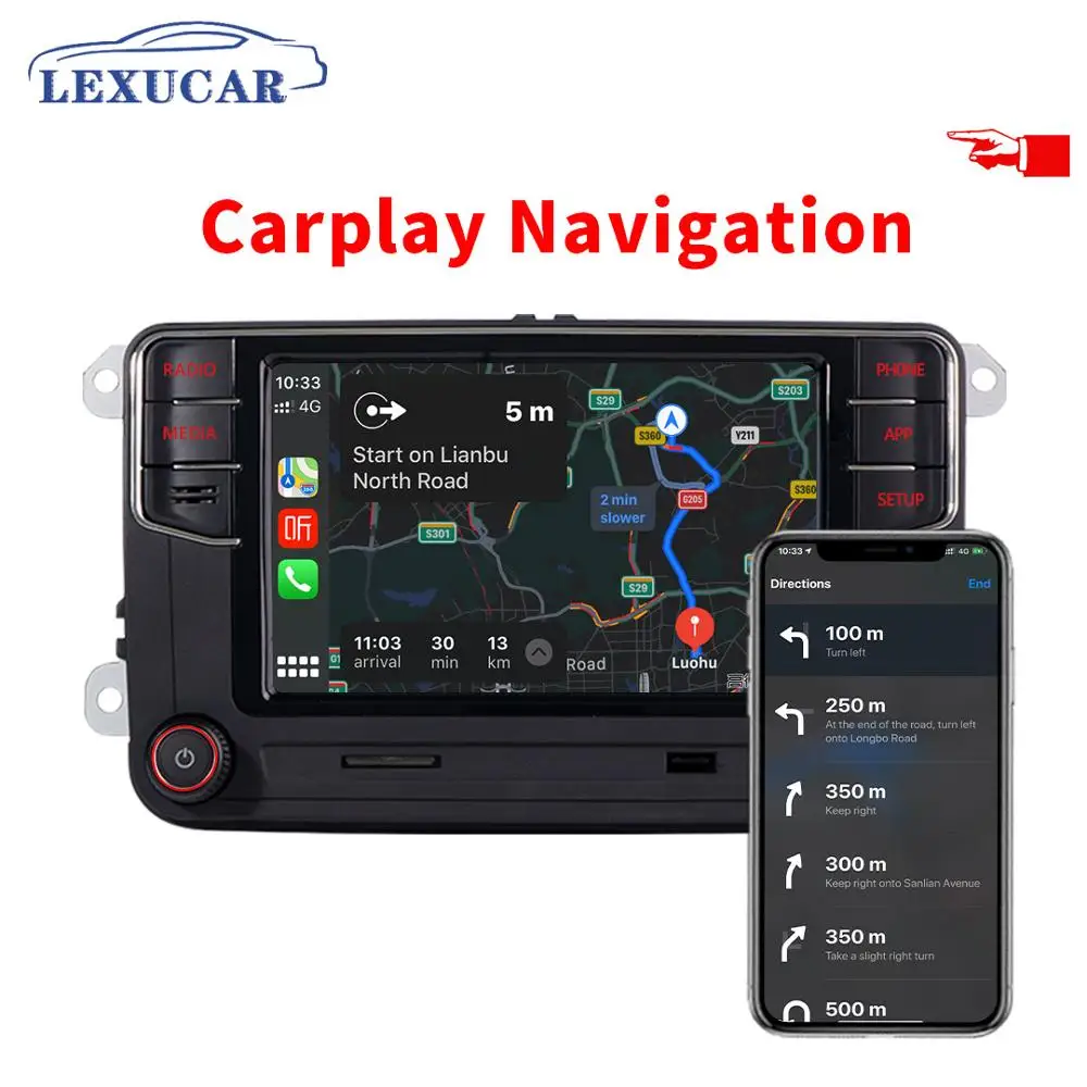 Android Auto Carplay RCD360 PRO NEW RCD330 187B MIB Radio NONAME For VW Golf 5 6 Jetta MK5 MK6 Tiguan CC Polo Passat 6RD035187B
