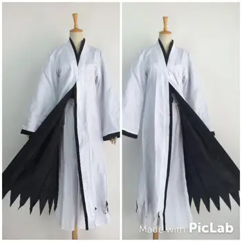 

Hot Anime Cosplay Costume Bleach Kurosaki Ichigo Robe Cloak Coat Free Shipping Japanese Anime Cosplay Halloween Costume