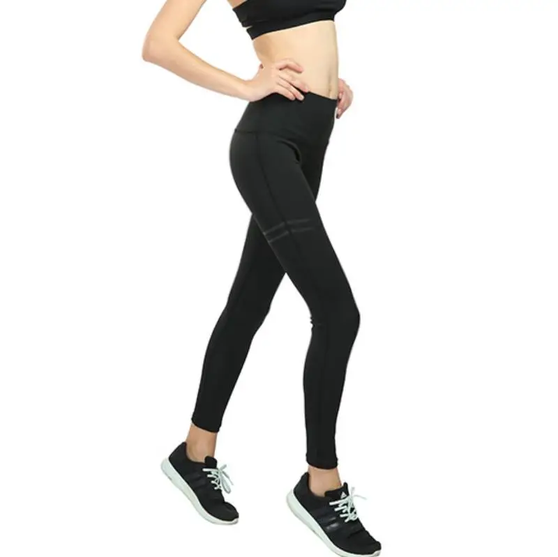 Black Leggings Plus size high waist leggings women fashion new female workout stretch pants Elastic fitness Sportswear leggings - Цвет: Black