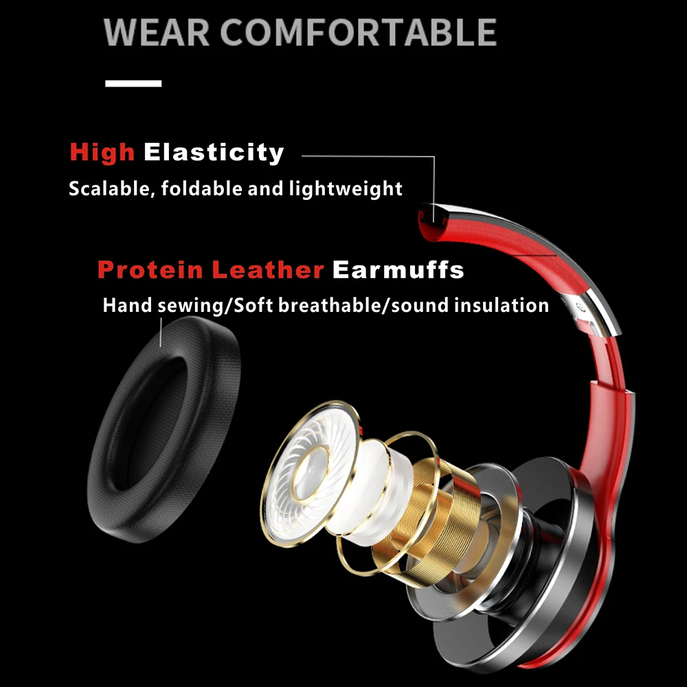Lenovo HD200 Bluetooth Headset Wireless Computer Headphone BT5.0 Long Standby Life With Noise Cancelling for iPhone12 11 pro max