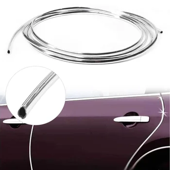 

4M/ 400CM Car Door Edge Scratch Guard Protector Strip Chrome PVC Universal for Auto Cars Moulding Trim Strip Decoration Cover
