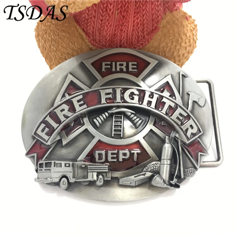 Бесплатная доставка овальные 3D пожарные металлические пряжки для ремня 93*74 мм