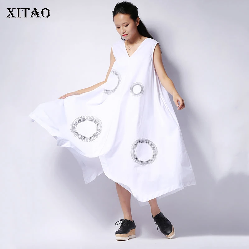 [XITAO] 2019 Корея новые летние модные женские геометрический текстильный принт