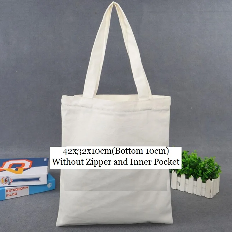 

Reusable Shopping Bag Large Folding Tote Unisex Blank DIY Original Design Eco Bag Foldable Cotton Bags Canvas Handbag Tote Bag
